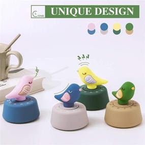 img 3 attached to 🐦 JTX Kitchen Timer Craft Mechanical Wind Up 60 Minutes Timers - Cute Animals Time Timer for Kids, Baking, Boiling - Green Bird