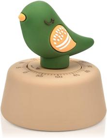 img 4 attached to 🐦 JTX Kitchen Timer Craft Mechanical Wind Up 60 Minutes Timers - Cute Animals Time Timer for Kids, Baking, Boiling - Green Bird