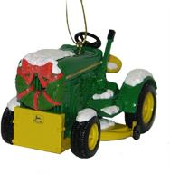 🚜 kurt adler john deere 1963 model 110 tractor with wreath christmas ornament - festive farm-themed holiday decoration! logo