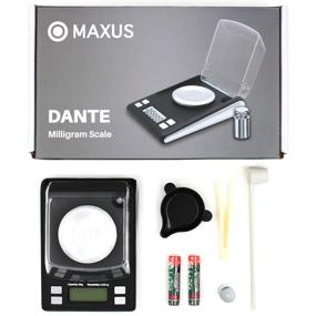 img 3 attached to Precision MAXUS Dante Milligram Scale: 50g x 📊 0.001g w/ Calibration Weight, Scoop & Tweezers - Black