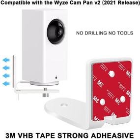 img 3 attached to 2-Pack Wyze Cam Pan V2 (2021 Version) Screwless Adhesive Wall Mount - Easy Installation, Full Tilt & Pan, VHB Stick On or Screw Mount Options, No Drilling