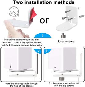 img 1 attached to 2-Pack Wyze Cam Pan V2 (2021 Version) Screwless Adhesive Wall Mount - Easy Installation, Full Tilt & Pan, VHB Stick On or Screw Mount Options, No Drilling