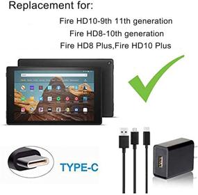 img 1 attached to 🔌 UL Listed Kindle Fire Charger with 6.5Ft Cord - Compatible for All New Amazon Fire HD 6 7 8 10, Fire 8Plus HD10 Plus, Kindle Fire HD HDX 7'' 8.9'', Fire Kids Pro, Kids Edition