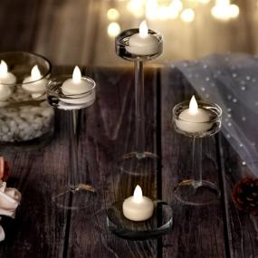 img 3 attached to AGPTEK 12 PCS Waterproof Tea Lights: Battery Operated Flameless Floating Candles for Wedding Party Decoration - Warm White Bliss