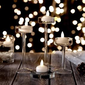 img 1 attached to AGPTEK 12 PCS Waterproof Tea Lights: Battery Operated Flameless Floating Candles for Wedding Party Decoration - Warm White Bliss