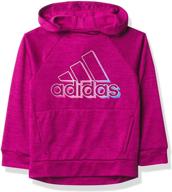 детская одежда: свитшот из флиса heather adidas для девочек. логотип