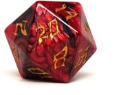 giant 48mm plastic d20 dice logo