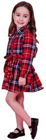 img 4 attached to 👚 Toddler Flannel Button Shirts for Girls' Clothing - Tops, Tees & Blouses