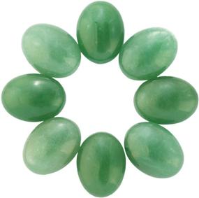 img 4 attached to SUNYIK Aventurine Cabochons Flatback Jewelry