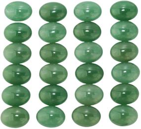 img 1 attached to SUNYIK Aventurine Cabochons Flatback Jewelry