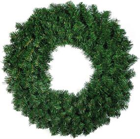 img 3 attached to 🎄 LUOEM Christmas Wreath: Festive Pine Cone and Berry Door Decor for Holiday Party - 15.7inch