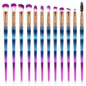 img 4 attached to 👁️ EYESEEK 12-Piece Professional Eye Makeup Brush Set For Blending Eyeshadow, Concealer, Eyebrows, Eyeliner | High-Quality Eyeshadow Makeup Brushes Set