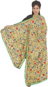 img 4 attached to SalsaNights Scarves Embroidered Dupatta Phulkari