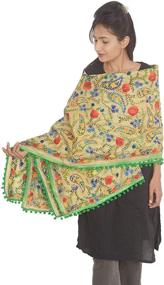 img 2 attached to SalsaNights Scarves Embroidered Dupatta Phulkari