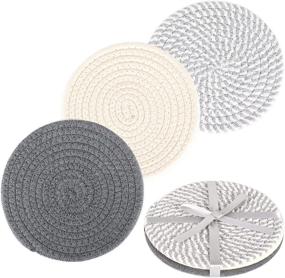 img 4 attached to KAKAMAY Kitchen Trivets - Enhanced Diameter for Utmost Holder Performance