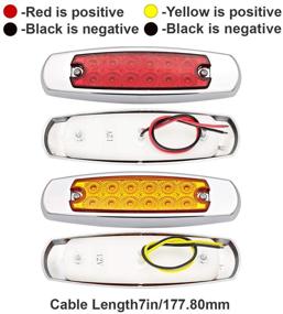 img 1 attached to 30 Pcs LedVillage 12V DC Super Slim LED Fender Guard Side Maker Light for Heavy Trucks - Amber, Red, and White