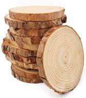 william craft's unfinished natural wood slices - 12 pcs 3.5-4 inch craft wood kit: perfect for diy crafts, christmas ornaments, rustic wedding decorations logo