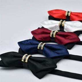 img 1 attached to Pre Tied Formal Bowties Wedding Adjustable