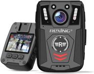 камера съемки rexing p1 с экраном 2", 1080p full hd, памятью 64 гб, записью видео и аудио, ночным видением инфракрасного диапазона, режимом паники для полиции, аккумулятором 3000 мач, 10-часовой жизнью батареи, водонепроницаемая и ударопрочная. logo