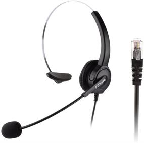 img 1 attached to RJ9 Noise Cancelling Telephone Headset with Mic - Perfect for Call Centers, Phone Sales, Insurance, Hospitals, Telecom Operators - Monaural