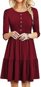 img 4 attached to Sureple Women's Burgundy Dress with Pockets - Size L, Women's Clothing