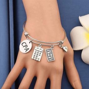 img 1 attached to MYOSPARK CPA Accountant Bracelet: Calculator Charm Bracelet for Accounting Enthusiasts & Graduates