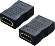 🔌 кабель cablecreation hdmi coupler 2 pack: 4k гнездо hdmi адаптер женский женский для hdtv, roku, tv stick, chromecast, nintendo switch, xbox, ps4, oculus rift vr headset - высококачественный hdmi 2.0 удлинитель с разъемом hdmi 1080p логотип