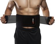 breathable back support brace by braceup for men and women - lumbar waist belt for sciatica, herniated disc, scoliosis pain relief, heavy lifting - dual adjustable straps (l/xl) логотип