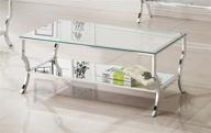 🌟 chrome rectangular coffee table with mirrored shelf - coaster 720338: enhanced seo-friendly product title логотип