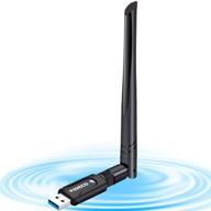 fideco usb 3.0 wifi adapter | 1200mbps wireless network dongle 802.11ac with dual band 2.42ghz/5.8ghz 5dbi high gain antenna for pc, laptop, desktop | windows xp/vista/7/8/10 & linx2.6x, mac logo
