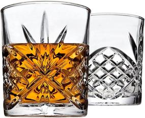 img 2 attached to Premium Whiskey Decanter Set: Exquisite Irish Cut Design with 2 Whisky Glasses for Liquor, Scotch, Bourbon, or Wine