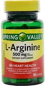 img 1 attached to Spring Valley Capsules 500 L Arginine