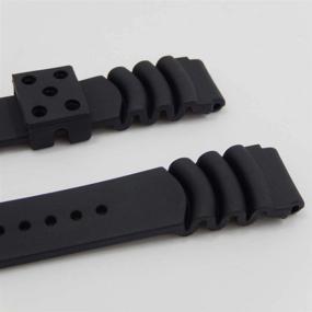 img 1 attached to Curved Silicone Rubber Replacement Watch Bands