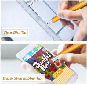 img 1 attached to 🌼 Digiroot 2-in-1 Rotatable Stylist Pen - Yellow | The Ideal Stylus Pen for iPad/iPhone/Android/Microsoft Touch Screens
