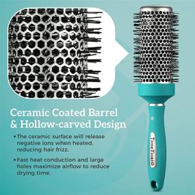 img 1 attached to 🔥 TimeTinkle Round Brush for Blow Drying: Thermal Ceramic Barrel for Quick Styling & Salon Blowout, Cut Drying Time and Add Volume - Lightweight, 1.7 Inch