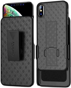 img 4 attached to 📱 Aduro Combo Case & Holster for iPhone XR: Slim Shell, Swivel Belt Clip, Built-in Kickstand