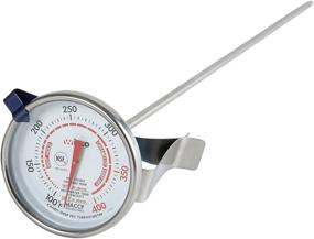 img 1 attached to 🌡️ Accurate Heat Measurement made Easy: Winco 2-Inch Dial Deep Fry/Candy Thermometer with 12-Inch Probe