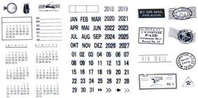 img 4 attached to 🗓️ Paizizi Clear Silicone Stamps Calendar Planner- Dates Week Month, US Postal Postage Postmark- for Card Making, Scrapbooking, Journaling- 3 Sheet