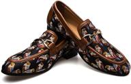 👞 jitai fashionable men's smoking loafers & slip-ons: stylish leather pattern printing logo