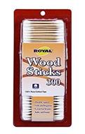 300 count cotton safety swabs with wood handles logo