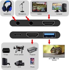 img 2 attached to 🎮 Digitnow Audio Video Capture Card: 4K HDMI USB 3.0 Адаптер для записи видеоигр, прямой трансляции и телевещания - Поддержка камеры, PS4, Xbox - Серебристый