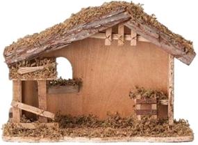 img 1 attached to Authentic Fontanini Italian Wood Christmas 🎄 Nativity Stable 54628: A New Holiday Essential