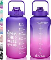 💪 motivational 1 gallon water bottle with time marker & straw - bpa free, leakproof tritan 128 oz big gym sport water bottle to ensure daily hydration for women, men, and fathers logo