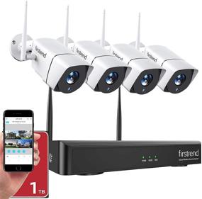 img 4 attached to 📷 Wireless Security Camera System | Firstrend 1080P 8CH Home Security System with 4pcs 2MP Full HD Cameras, 1TB HDD, Night Vision, Motion Detection, Free App | Indoor & Outdoor Video Surveillance