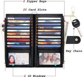 img 3 attached to 👜 ZRTARY Women's Leather Organizer Wallets: Stylish Handbags with RFID Blocking