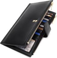 👜 zrtary women's leather organizer wallets: stylish handbags with rfid blocking logo