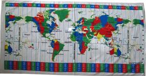 img 4 attached to white velour beach towel - 30x60 inches - time zones worldwide