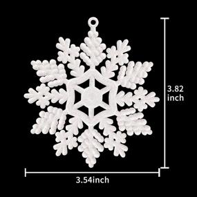 img 3 attached to ❄️ Sparkling Snowflake Ornaments: 40pcs White Glitter Snowflakes for Christmas Décor, Xmas, Holiday, and Party Hanging Decorations