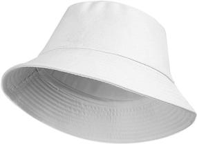 img 1 attached to Cotton Sun Bucket Hats Packable Summer