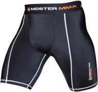 🩳 enhanced meister mma compression rush fight shorts with convenient cup pocket for optimal performance логотип